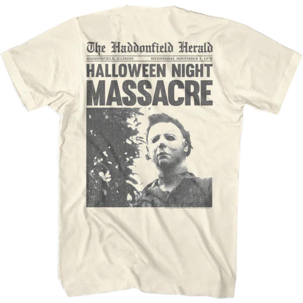 Michael Myers Headline Front Back Halloween Unisex T Shirt